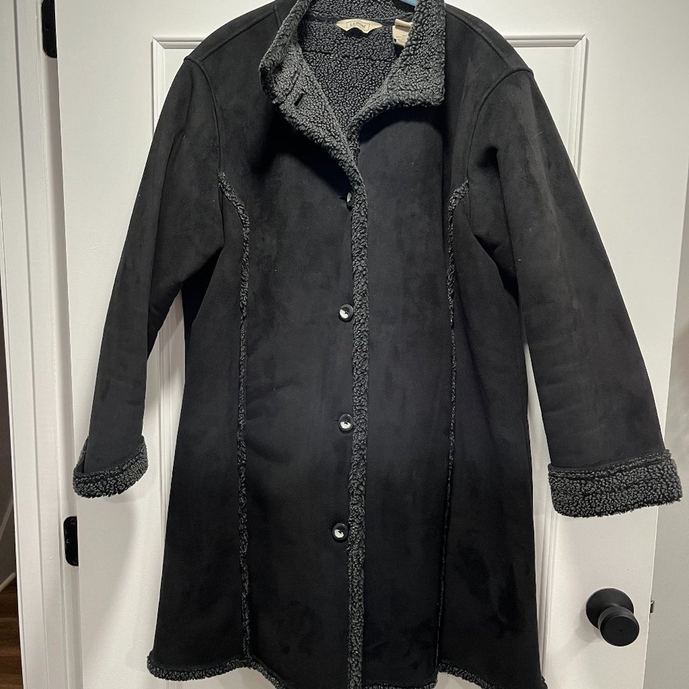 Women's L.L. Bean Peacoat Black Size XL Petite